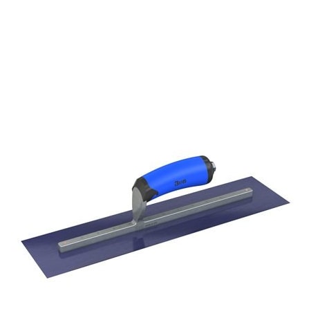 Bon Tool Ultra Flex Blue Steel Finishing Trowel - Square End 16" x 4" with Comfort Wave Handle 67-323